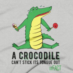 Crocodile Fact Clothing Design - Athletic Heather