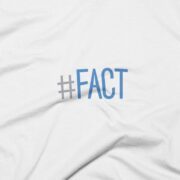 The Fact Site #FACT Logo Tshirt Close Up - White