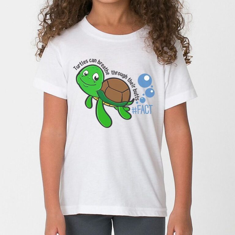 Turtles Breathe Through Their Butts Kids T-Shirt | The Fact Shop