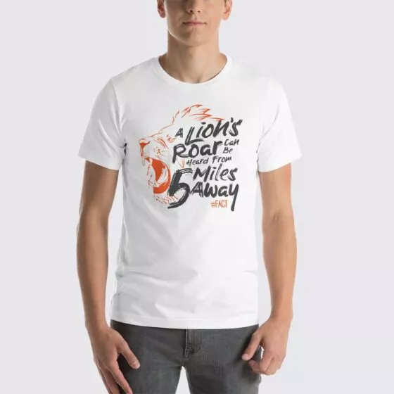 Lion's Roar Fact - Men's T-Shirt - White