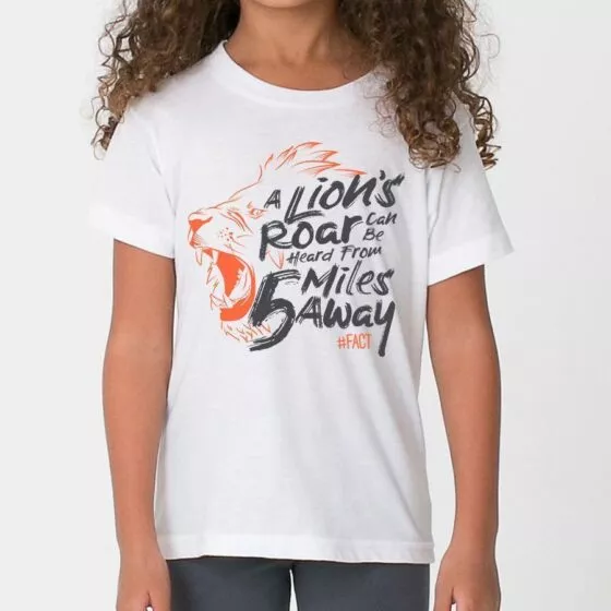 Kids Lion T-Shirt - White
