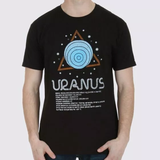Uranus Planet Facts T-Shirt - Black