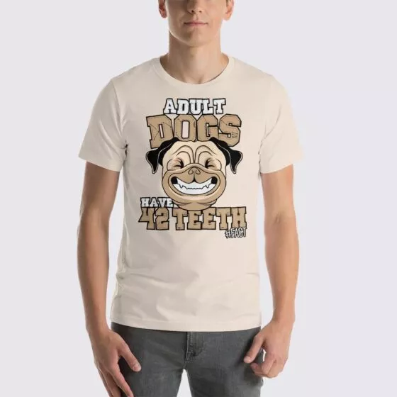 Dog Fact - Men's T-Shirt - Soft Cream