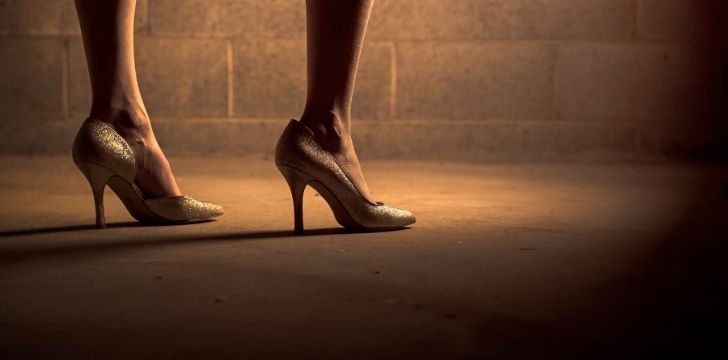 Woman wearing high heels