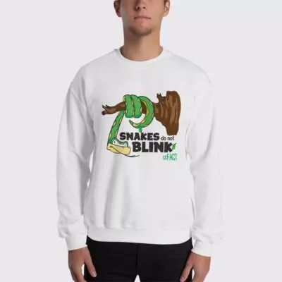 Snakes Do Not Blink - Unisex Sweatshirt - White