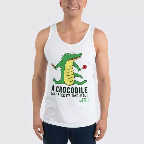 Crocodile Fact - Unisex Tank Top - White
