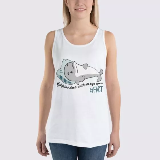 Dolphin Fact - Women's Tank Top - White