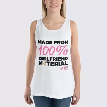 Girlfriend Material - Women's Tank Top - White