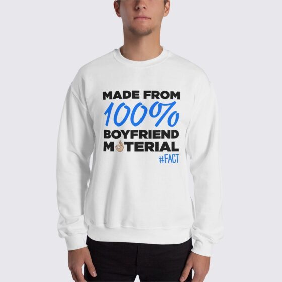 Boyfriend Material - Men's Sweatshirt - White