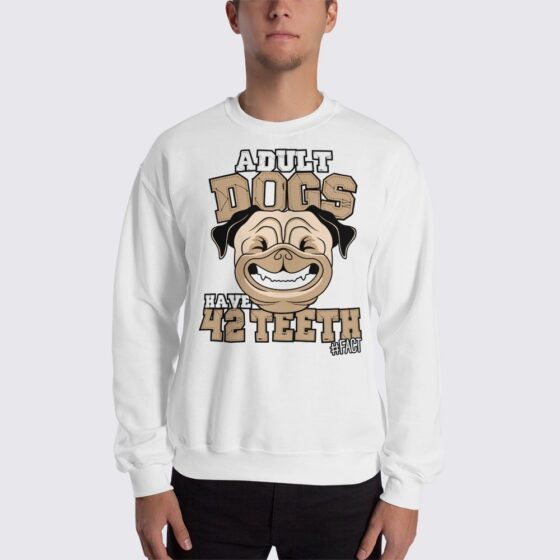 Dog Fact - Men's Sweatshirt - White