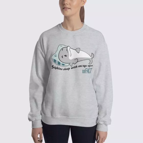 Dolphin Fact - Women's Sweatshirt - Sport Grey