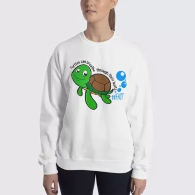 Turtle Fact - Women's Sweatshirt - White