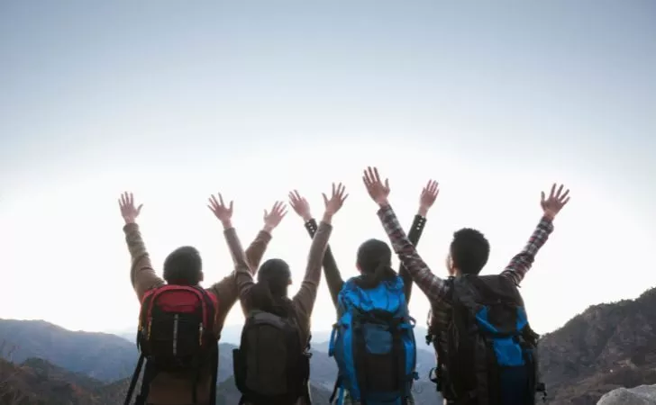 A group of people outdoors