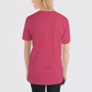 BC3001 Women's T-Shirt - Back Image - Heather Raspberry