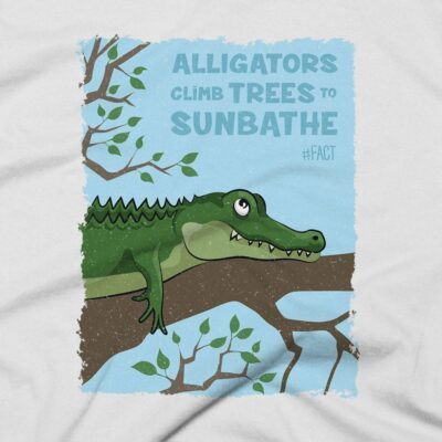 Alligator Clothing Design #FACT - Close Up - White