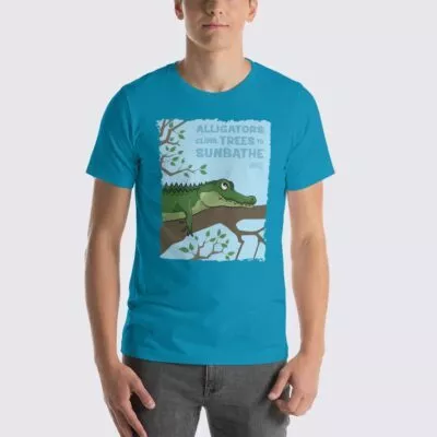 Men's Alligator #FACT T-Shirt - Aqua