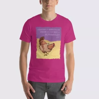 Men's Chicken #FACT T-Shirt - Berry
