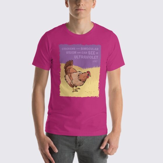 Men's Chicken #FACT T-Shirt - Berry