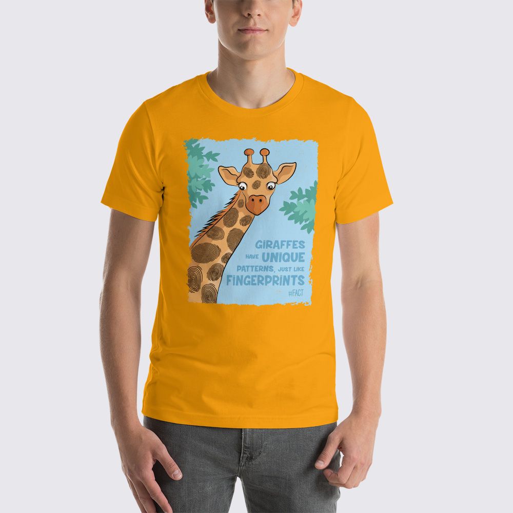 Giraffe Fact Mens T-Shirt - The Fact Shop