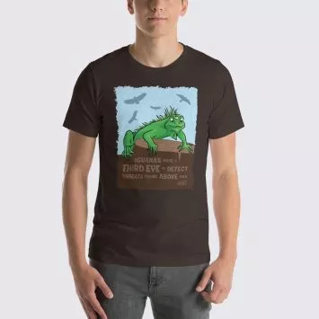 Men's Iguana #FACT T-Shirt - Brown