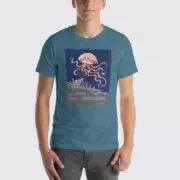 Men's Jellyfish #FACT T-Shirt - Heather Deep Teal