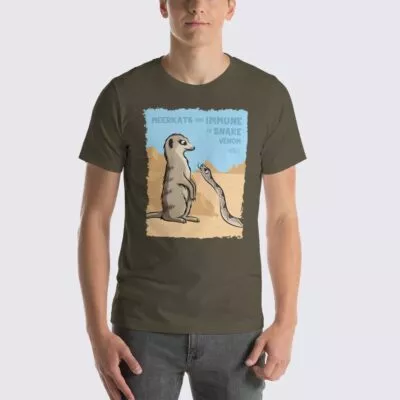 Men's Meerkat #FACT T-Shirt - Army Green