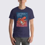 Men's Octopus #FACT T-Shirt - Heather Midnight Navy