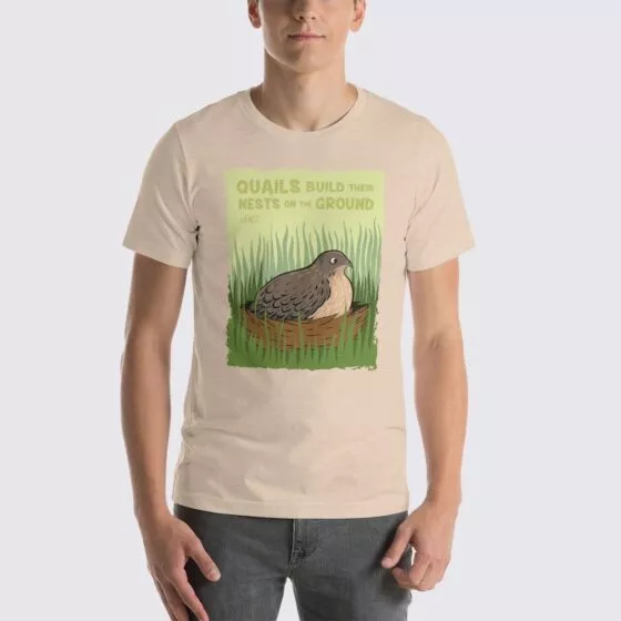 Men's Quail #FACT T-Shirt - Heather Dust