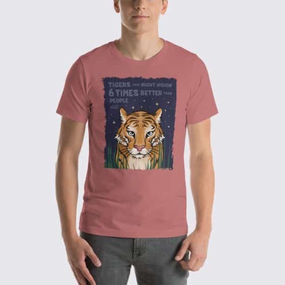 Men's Tiger #FACT T-Shirt - Mauve