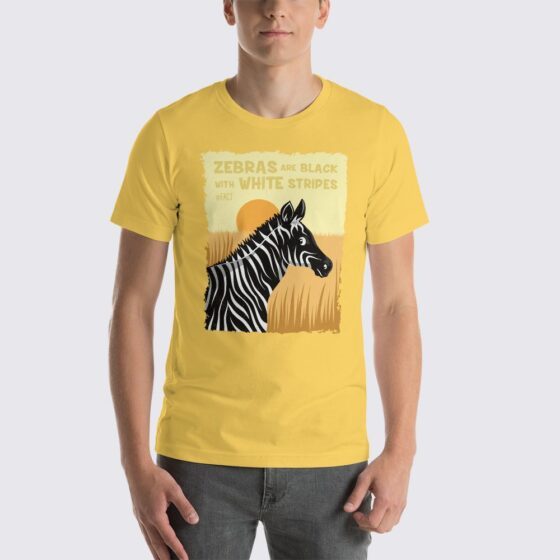 Zebra Fact Mens T-Shirt - The Fact Shop