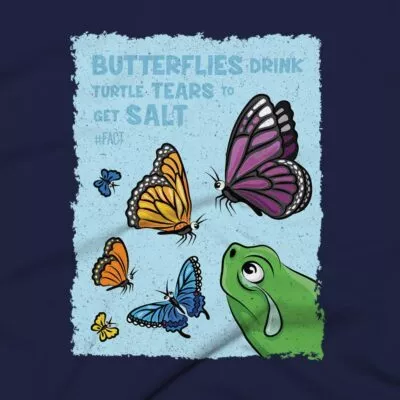 Butterflies Clothing Design #FACT - Close Up - Navy