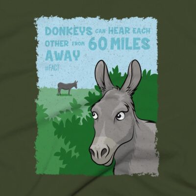 Donkeys Clothing Design #FACT - Close Up - Olive Green