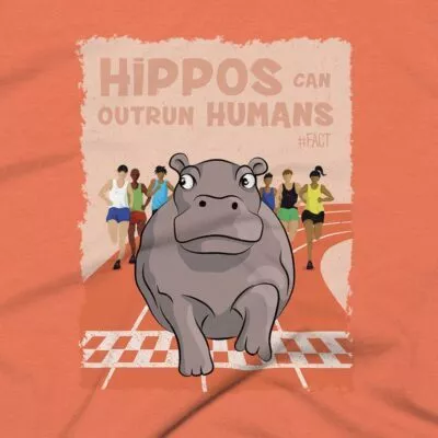 Hippos Clothing Design #FACT - Close Up - Heather Orange