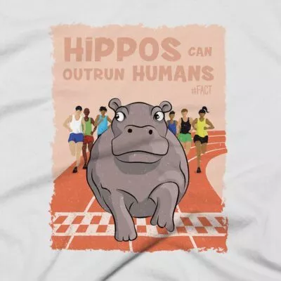 Hippos Clothing Design #FACT - Close Up - White