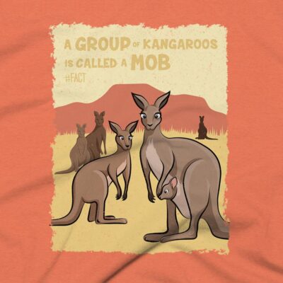 Kangaroos Clothing Design #FACT - Close Up - Heather Orange