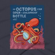 Octopus Clothing Design #FACT - Close Up - Heather Midnight Navy