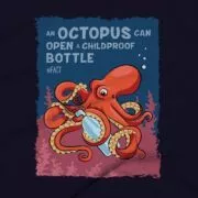 Octopus Clothing Design #FACT - Close Up - Navy