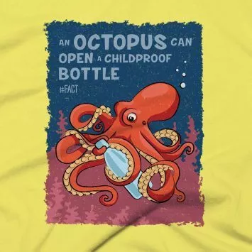 Octopus Clothing Design #FACT - Close Up - Yellow