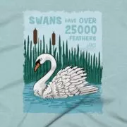 Swans Clothing Design #FACT - Close Up - Heather Ice Prism Blue