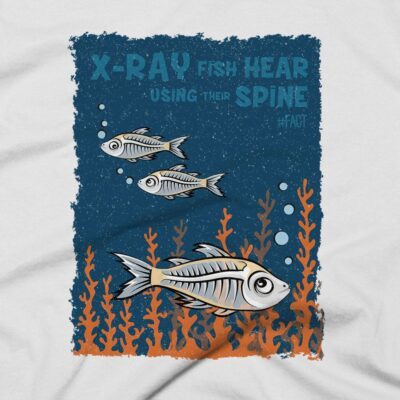 X-Ray Fish Clothing Design #FACT - Close Up - White