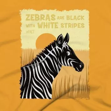 Zebra Clothing Design #FACT - Close Up - Gold