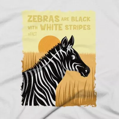 Zebras Clothing Design #FACT - Close Up - White