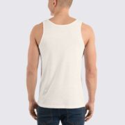 BC3480 Mens Tank Top - Back Image - Oatmeal Triblend