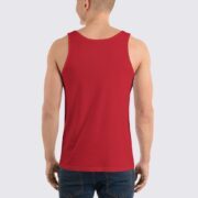 BC3480 Mens Tank Top - Back Image - Red