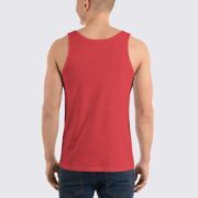 BC3480 Mens Tank Top - Back Image - Red Triblend