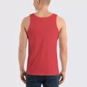 BC3480 Mens Tank Top - Back Image - Red Triblend