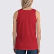BC3480 Womens Tank Top - Back Image - Red