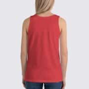BC3480 Womens Tank Top - Back Image - Red Triblend