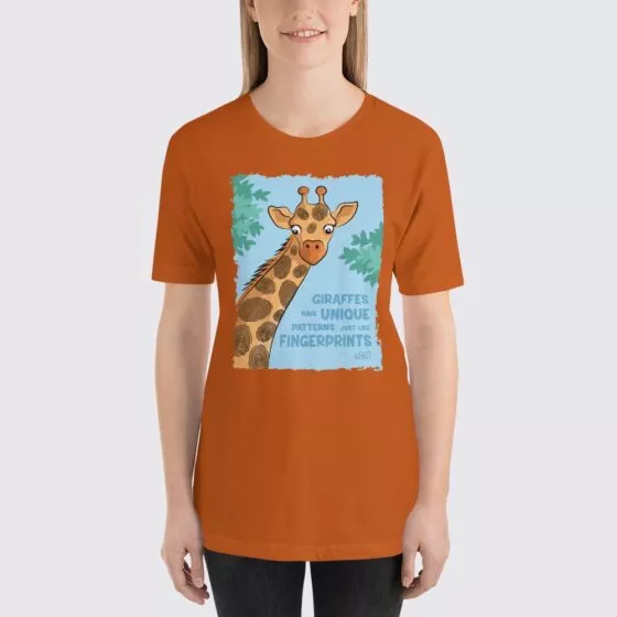 Women's Giraffes #FACT T-Shirt - Autumn