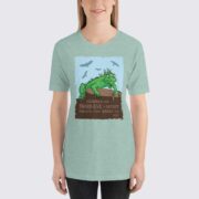 Women's Iguanas #FACT T-Shirt - Heather Prism Dusty Blue